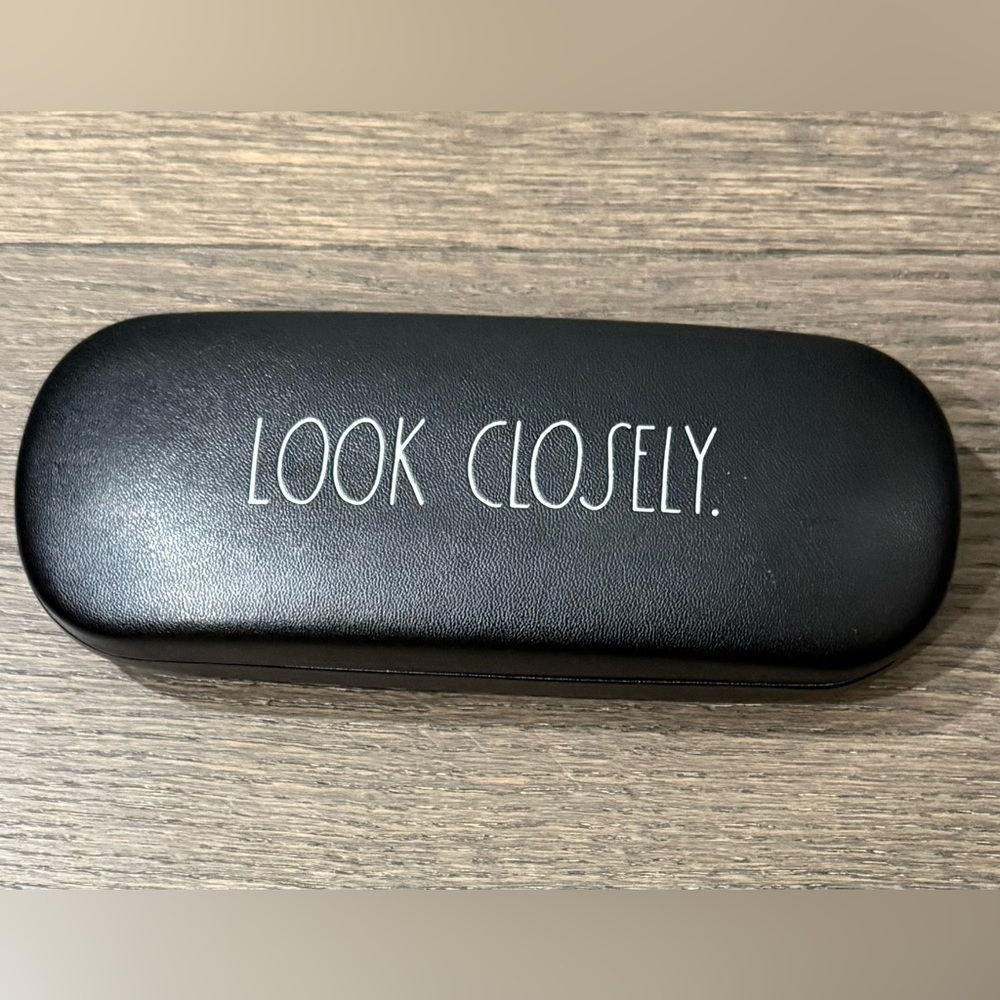 Rae Dunn Black 'LOOK CLOSELY.' Eyeglasses Case